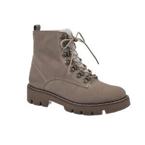 WHITE MOUNTAIN Great, Lace-up Style Hiking Boot, Faux Fur Trim & Tongue, Sz:10M